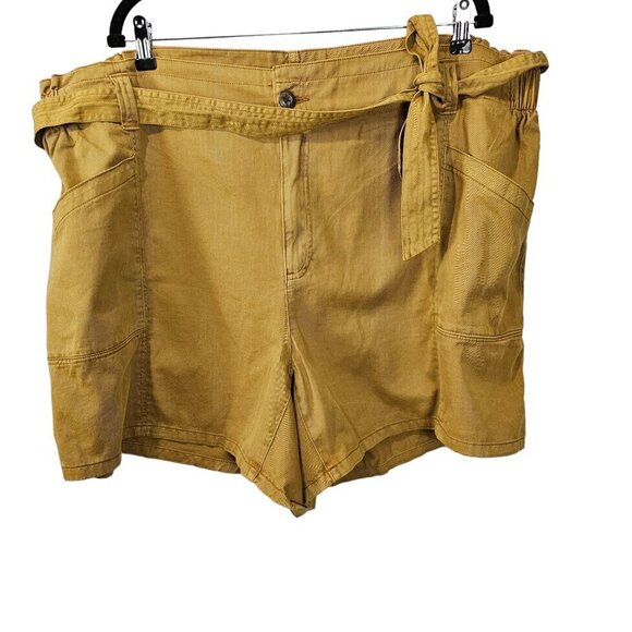 💎013 Old Navy High-Waisted Paper Bag Tie Waist Twill Shorts - Picture 2 of 13